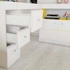 Mesa para Computador PC Job Canto 2 Portas 3 Gavetas 100% BP