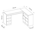 Mesa para Computador PC Job Canto 2 Portas 3 Gavetas 100% BP