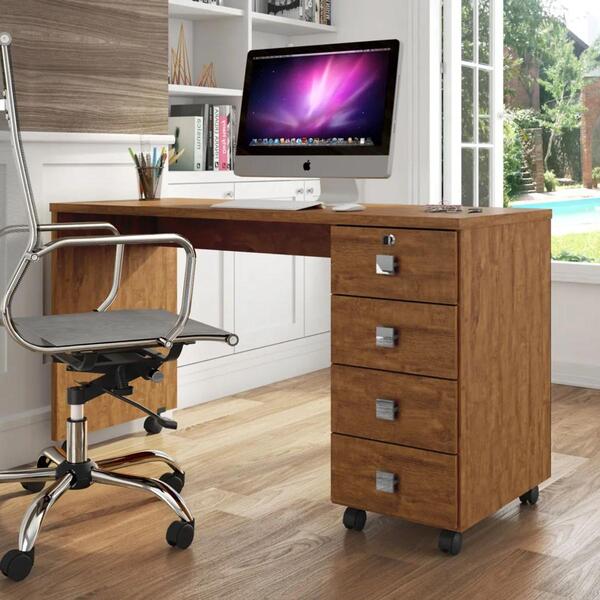 Mesa Para Computador Qatar Amendoa