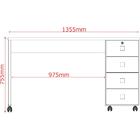 Mesa Para Computador Qatar Branco Brilhante