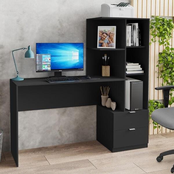 Mesa Para Computador Quarto Escritório Chile 2 Gavetas