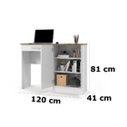 Mesa Para Computador Space Branco Com Nature Patrimar Móveis
