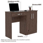 Mesa Para Computador Space Com Armário E 1 Gaveta - Imbuia