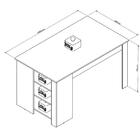 Mesa Para Cozinha Enjoy 76x140x80cm Nogueira