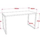 Mesa Para Escritório 1,35x75x60cm Estilo Industrial Kuadra Me