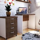 Mesa Para Escritório 100cmx42cm 40mm  Branca/ameixa Negra