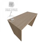 Mesa Para Escritório 100cmx47cm 15mm Com Caixa De Tomada  Gen