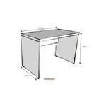 Mesa Para Escritório 110cmx60cm 110cm Preto E Geneve Preto/ge