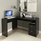 Mesa Para Escritório 113x138,5cm Em L Com 2 Gavetas Me4129 Pr