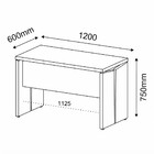 Mesa Para Escritório 120 Nogal/preto Y37 - Artany