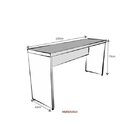 Mesa Para Escritório 120cmx42cm 120cm Preto E Geneve Preto/ge