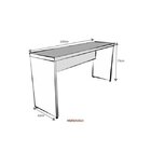 Mesa Para Escritório 120cmx42cm 40mm  Branca/geneve