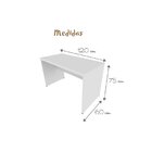 Mesa Para Escritório 120cmx60cm 40mm  Branco/amarela