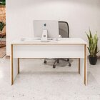 Mesa Para Escritório 135,5cm Los Angeles Politorno Branco/car