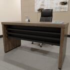 Mesa Para Escritório 135cm Tamburato A06 Marrom/preto - Mpoze