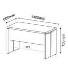 Mesa Para Escritório 140cm Tampo Tamburato Com Gaveteiro 3 Ga