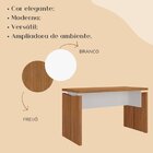 Mesa Para Escritório 1450 Tamburato Freijó/branco