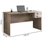 Mesa Para Escritorio 150x74 2 Gavetas 127073 Castanho Mobel