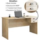 Mesa Para Escritorio 150x74 2 Gavetas 127073 Nature Mobel