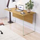 Mesa Para Escritório 152cm Com Estrutura Em Vidro Laguna Espr