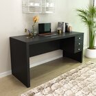 Mesa Para Escritório 155cm Com 3 Gavetas Reversível Me4113