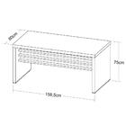 Mesa Para Escritório 158cm Tamburato Executiva A06 Marrom/pre