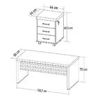 Mesa Para Escritório 160cm E Gaveteiro Com Rodízios Corp A06