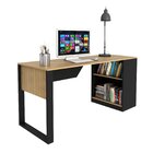 Mesa Para Escritório 160cm Me4182 Amêndoa/preto