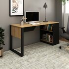 Mesa Para Escritório 160cm Me4182 Amêndoa/preto