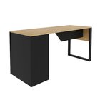 Mesa Para Escritório 160cm Me4182 Amêndoa/preto