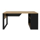 Mesa Para Escritório 160cm Me4182 Amêndoa/preto