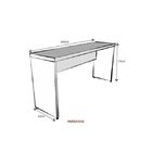 Mesa Para Escritório 160cmx42cm 40mm Com Caixa De Tomada  Bra
