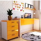 Mesa Para Escritório 180cmx42cm 40mm Branca/amarela