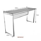 Mesa Para Escritório 180cmx42cm 40mm Com Caixa De Tomada Bram