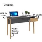 Mesa Para Escritorio 1 Gaveta Com Pes Madeira 1604 Fell