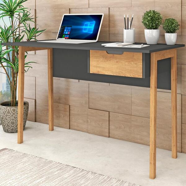Mesa Para Escritorio 1 Gaveta Com Pes Madeira 1604 Fell