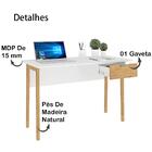 Mesa Para Escritorio 1 Gaveta Com Pes Madeira 1604 Fell