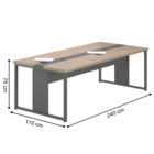 Mesa Para Escritório 2.40 Alice Nogueira Preto