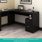Mesa Para Escritório 2 Gavetas Preto Me4129 - Tecno Mobili
