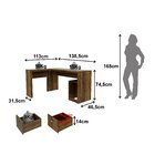 Mesa Para Escritório 2 Gavetas Tecno Mobili Me4129