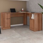 Mesa Para Escritório 2 Portas 1 Gaveta Castanho Bc 96 - Brv M