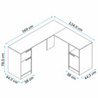 Mesa Para Escritório 2 Portas 1 Gaveta Castanho Bc 96 - Brv M