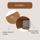 Mesa Para Escritório 2 Portas 3 Gavetas Diretor Em L Freijó/b