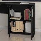 Mesa Para Escritório 2 Portas 3 Gavetas Preto Tx Nt2005 - Not