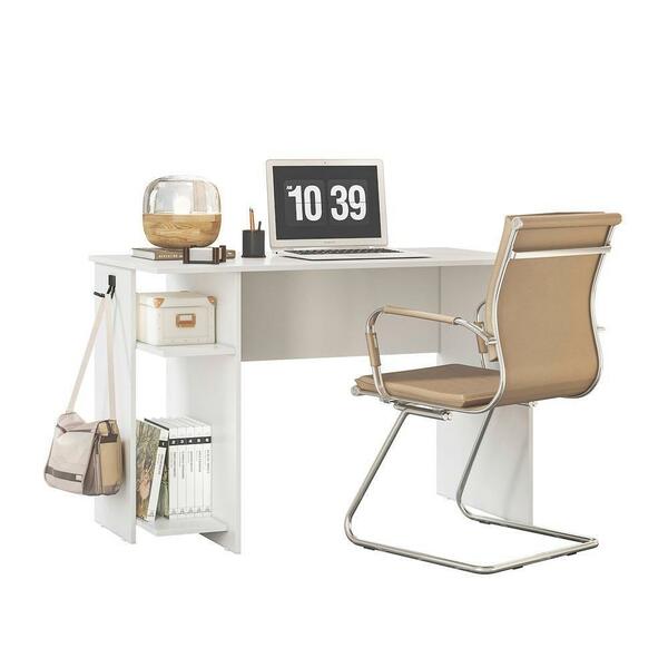 Mesa Para Escritório 3875 Branco - Qmovi