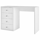 Mesa Para Escritório 4 Gavetas Branco Bc 61 - Brv Móveis