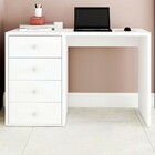 Mesa Para Escritório 4 Gavetas Branco Bc 61 - Brv Móveis