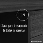 Mesa Para Escritório 4 Gavetas Com Chave Lado Direito Nogal/p