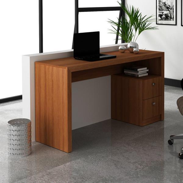 Mesa Para Escritório 74,5x135,8x46,5  2 Gavetas Me4130 Amendo