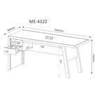 Mesa para Escritório 74,5X163X60cm Madeira Amêndoa TecnoMobili